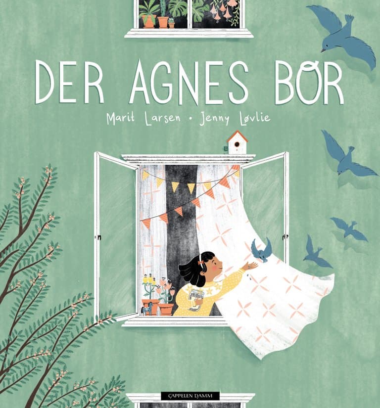 Omslag Der Agnes bor av Marit Larsen og Jenny Løvlie (Innbundet)