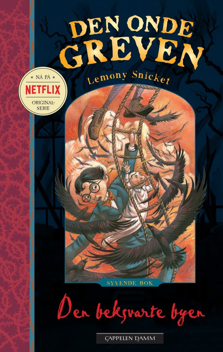 Omslag Den beksvarte byen av Lemony Snicket (Heftet)
