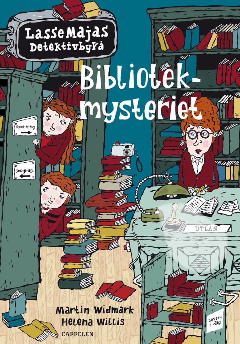 Omslag LasseMaja - Bibliotekmysteriet av Martin Widmark (Innbundet)