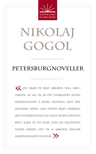 Omslag av "Petersburgnoveller"