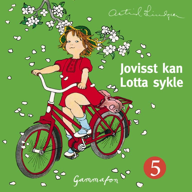 Omslag Jo visst kan Lotta sykle av Astrid Lindgren (Lydbok)