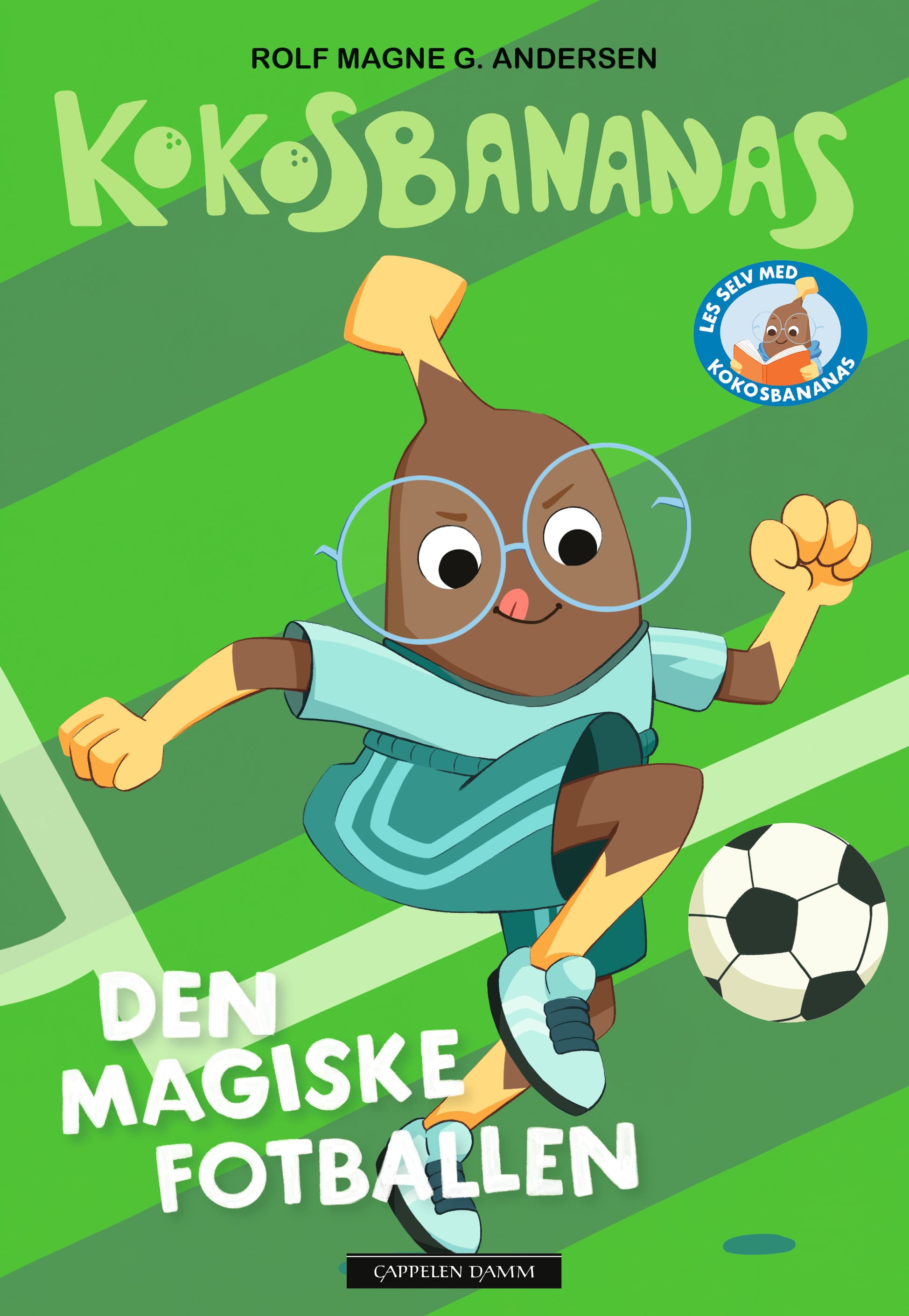 Omslag Les selv med Kokosbananas: Den magiske fotballen av Rolf Magne G. Andersen (Innbundet)