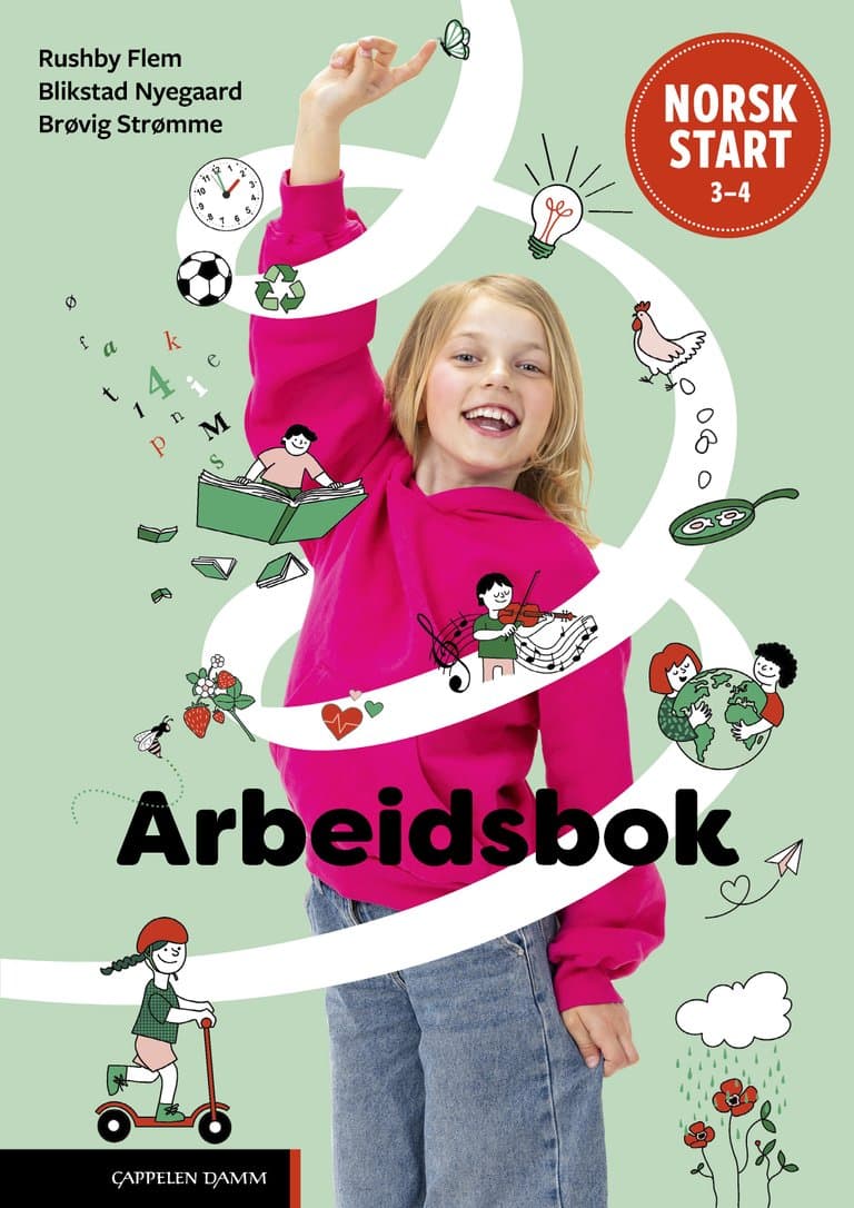 Omslag Norsk start 3–4 Arbeidsbok (LK20) av Rushby Flem, Blikstad Nyegaard og Brøvig Strømme (Heftet)