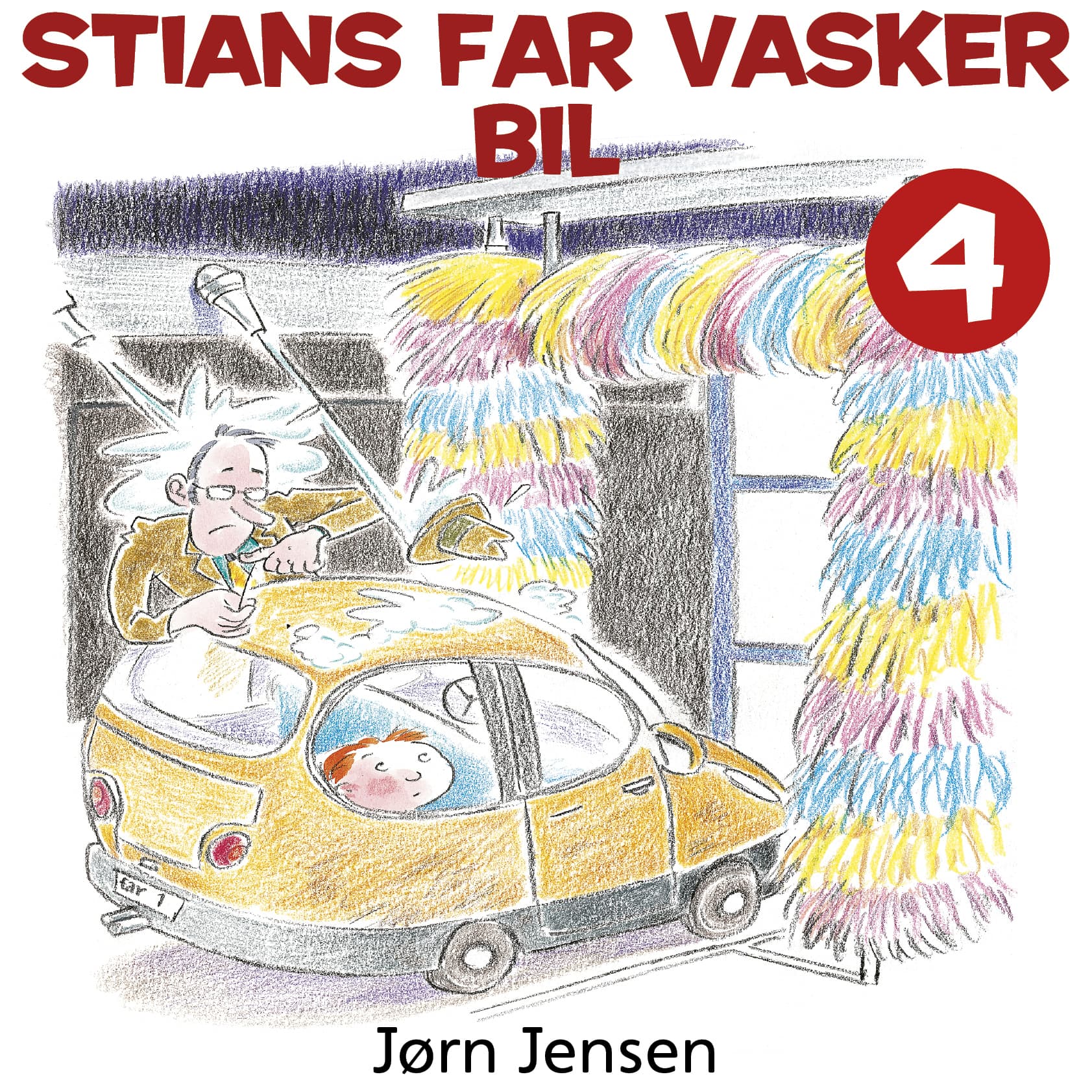Omslag Stians far vasker bil av Jørn Jensen (Lydbok)