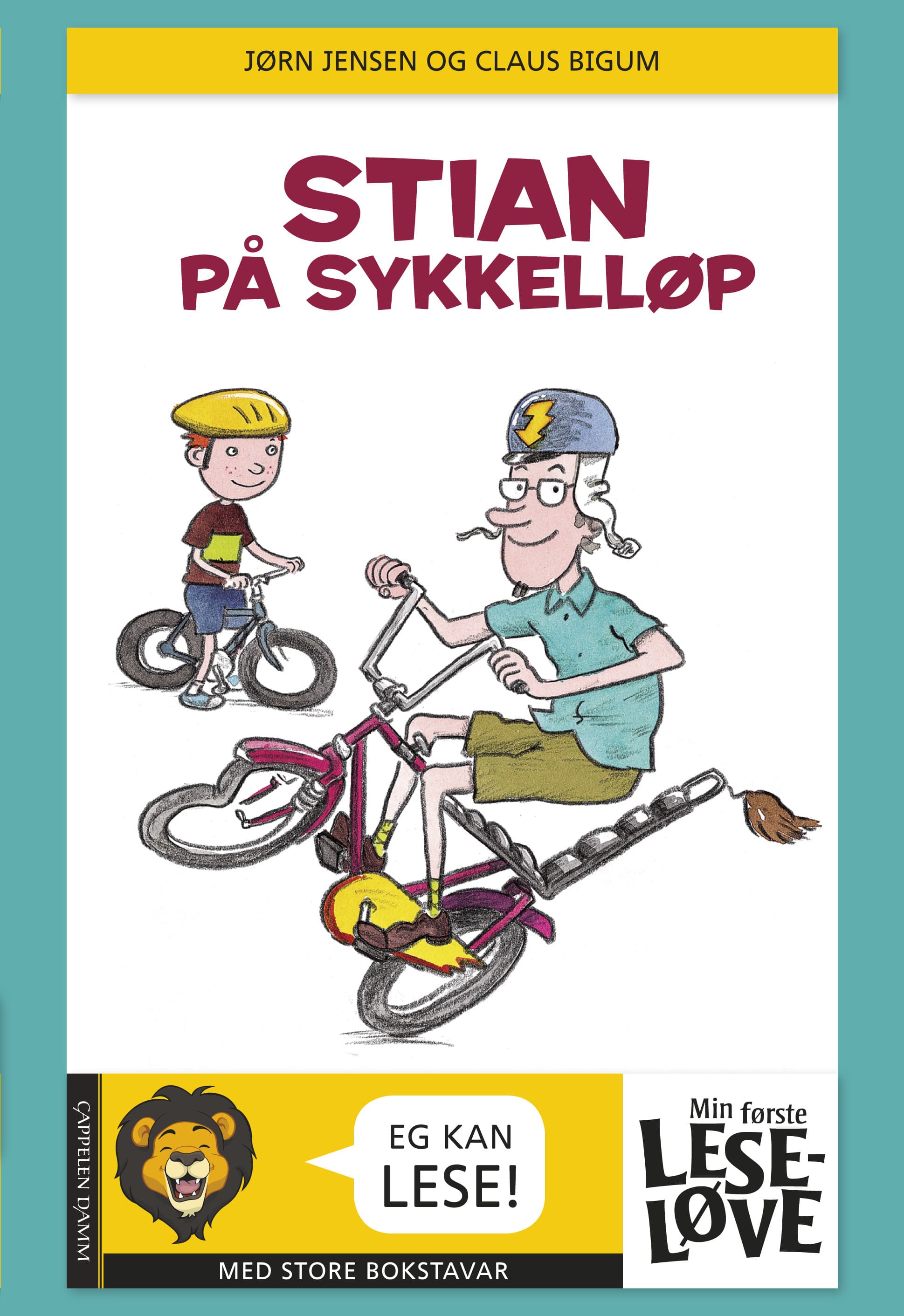 Omslag Min første leseløve - Stian på sykkelløp av Jørn Jensen (Innbundet)
