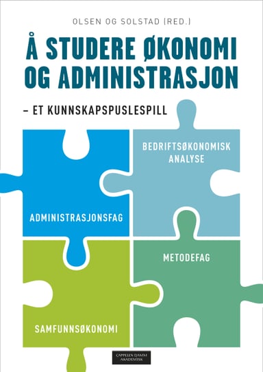 Omslag av "Å studere økonomi og administrasjon"