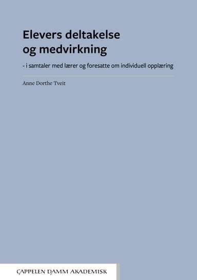 Omslag av "Elevers deltakelse og medvirkning"