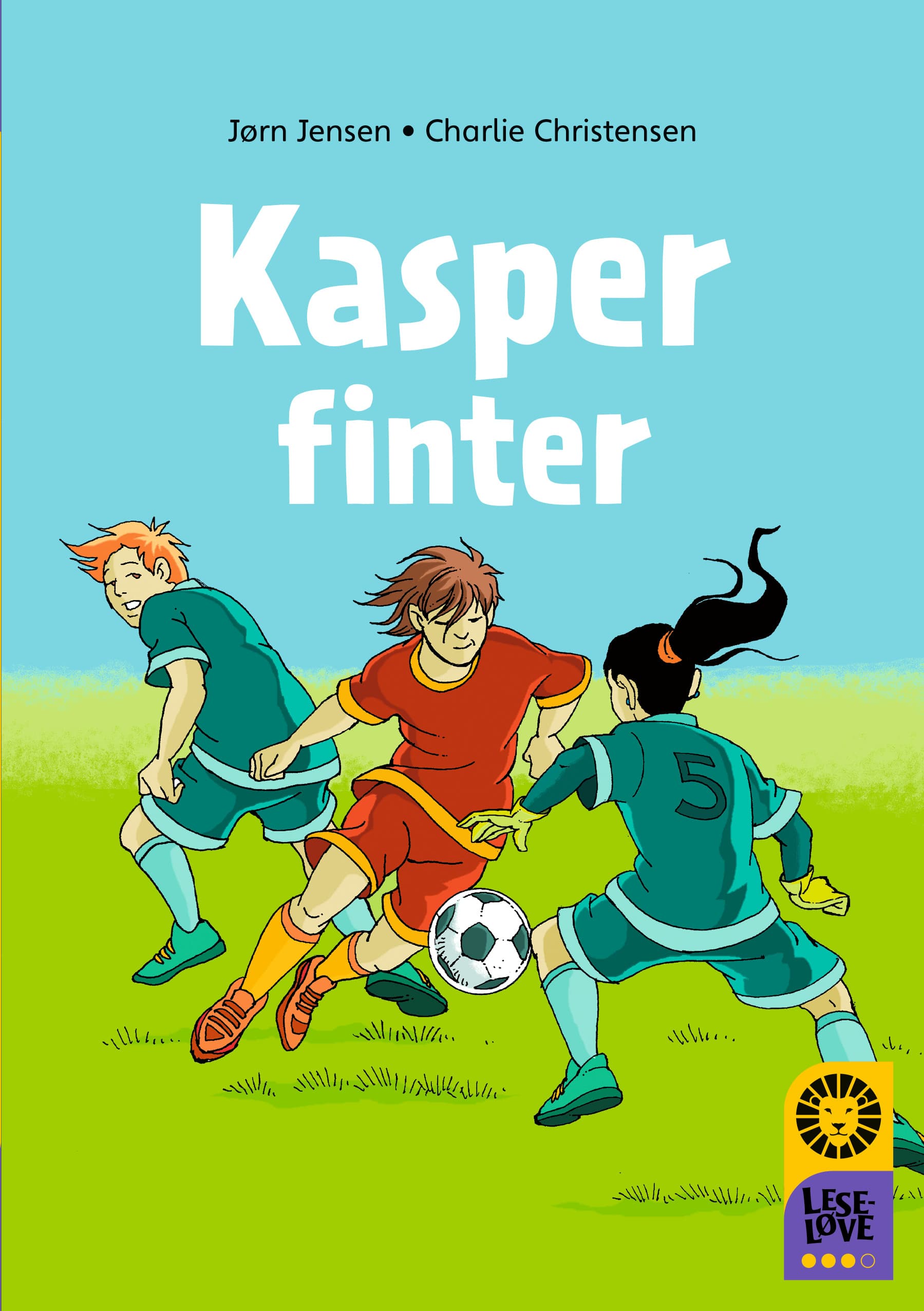 Omslag Leseløve nivå 3 - Kasper finter av Jørn Jensen (Innbundet)