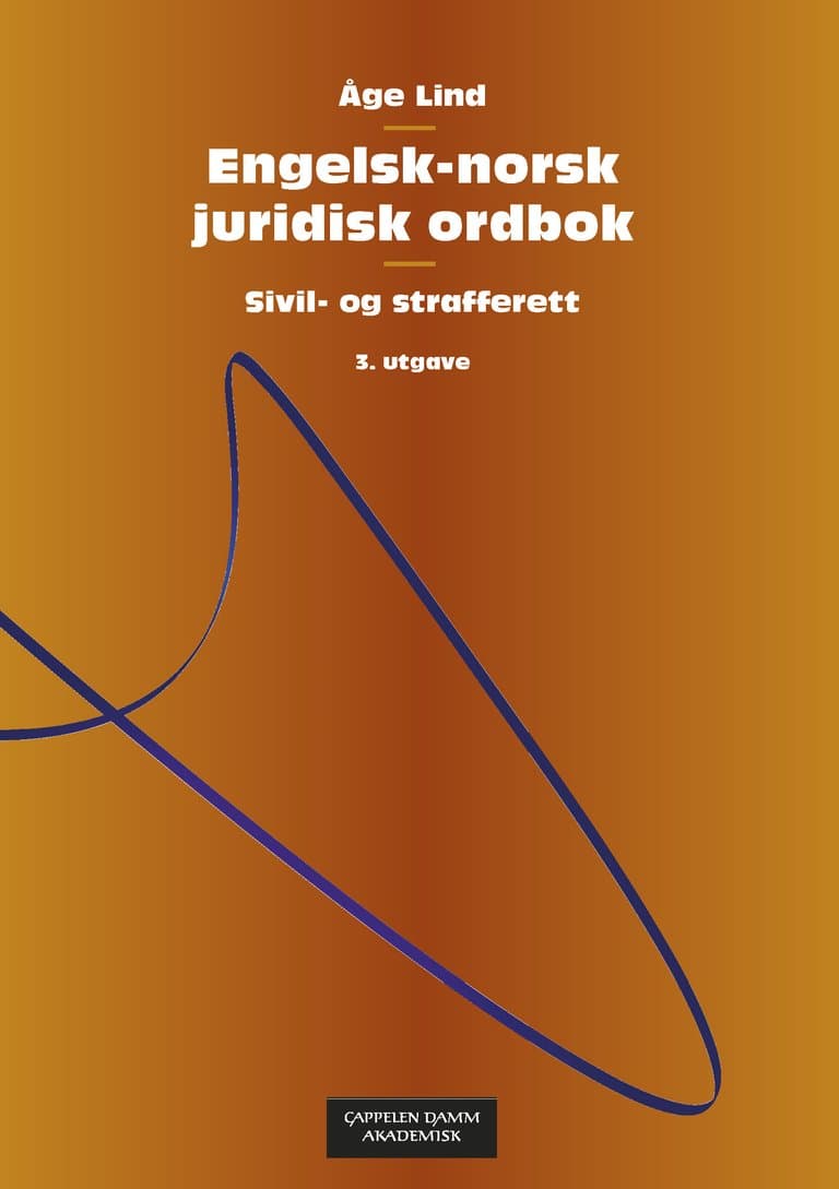 Omslag Engelsk-norsk juridisk ordbok av Åge Lind (Heftet)