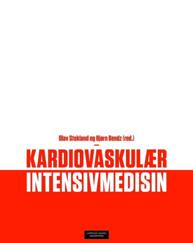 Omslag Kardiovaskulær intensivmedisin av Olav Stokland og Bjørn Bendz (red.) (Innbundet)