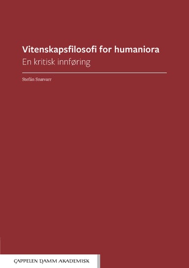 Omslag av "Vitenskapsfilosofi for humaniora"