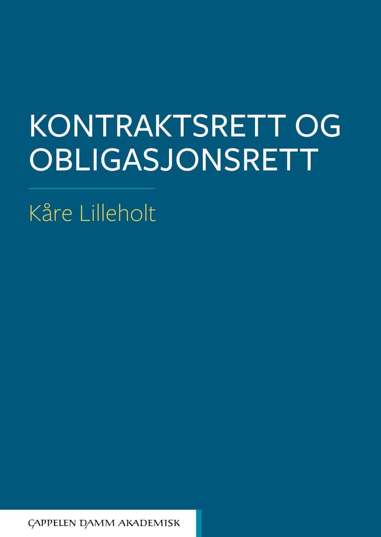 Omslag Kontraktsrett og obligasjonsrett av Kåre Lilleholt (Ebok)