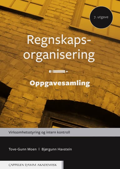 Regnskapsorganisering - Oppgavesamling