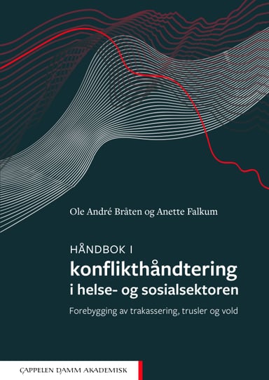 Omslag av "Håndbok i konflikthåndtering i helse- og sosialsektoren"
