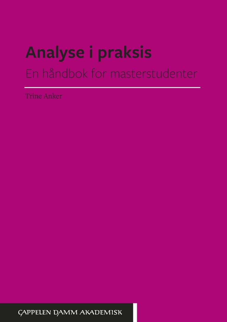 Omslag Analyse i praksis av Trine Anker (Ebok)