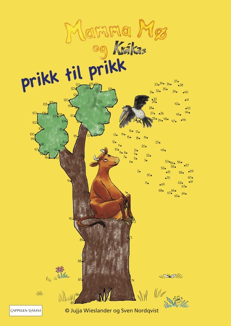Omslag Mamma Mø og Kråkas prikk til prikk av Jujja Wieslander (Heftet)