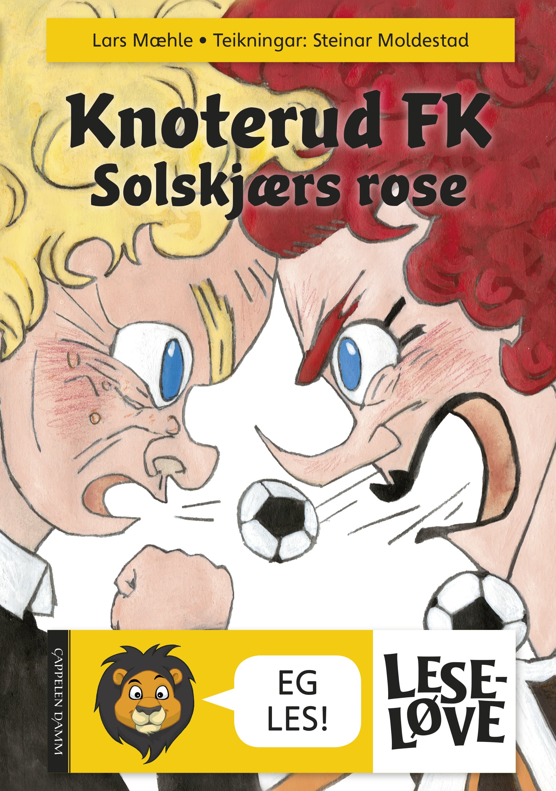 Omslag Leseløve - Knoterud FK - Solskjærs rose av Lars Mæhle (Innbundet)