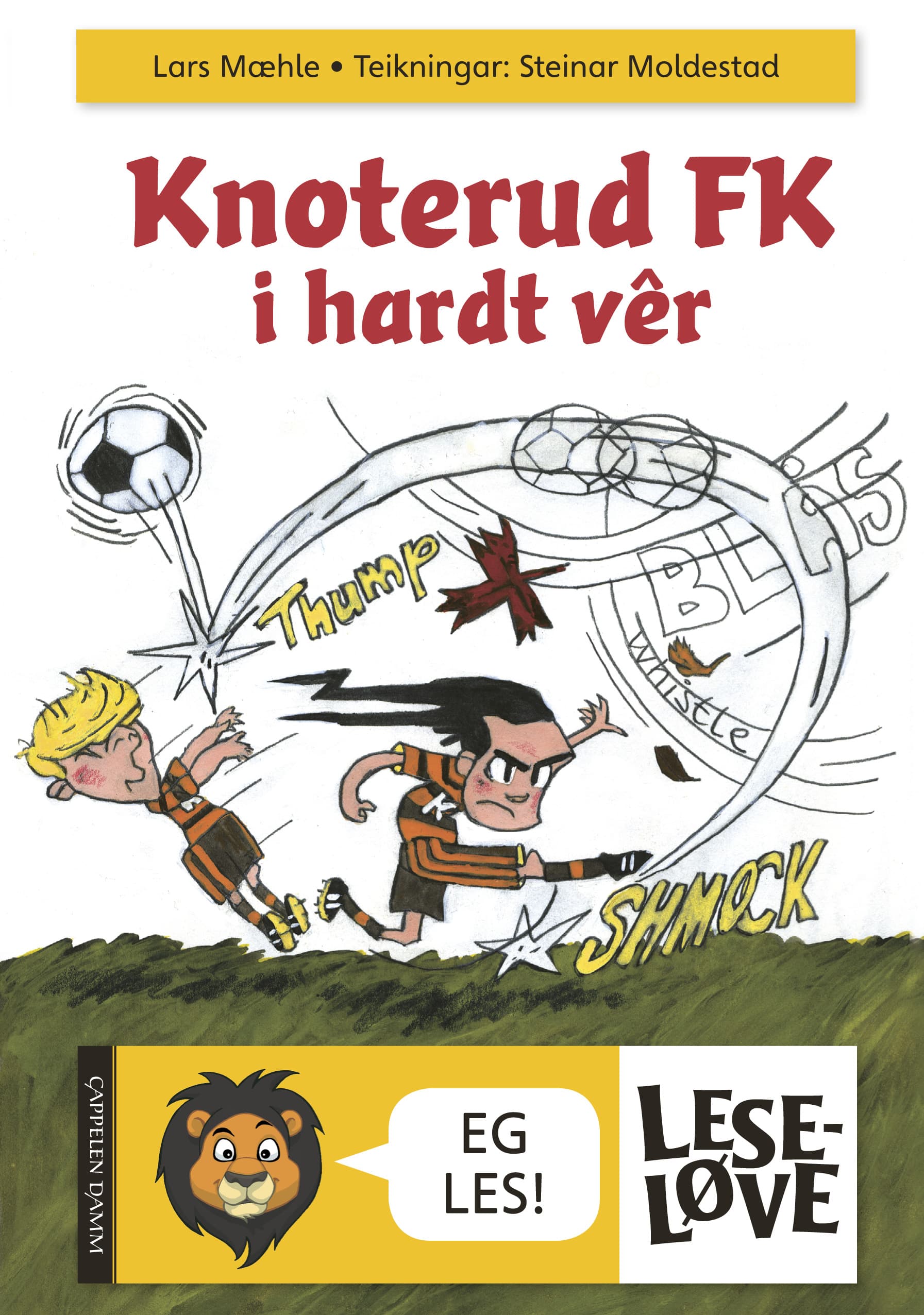 Omslag Leseløve - Knoterud FK i hardt vêr av Lars Mæhle (Innbundet)
