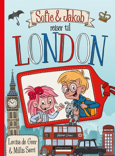 Omslag av "Sofie og Jakob reiser til London"