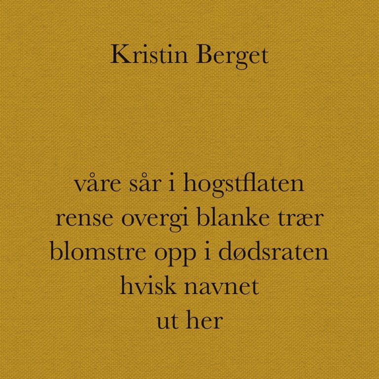 Omslag våre sår i hogstflaten rense overgi blanke trær blomstre opp i dødsraten hvisk navnet ut her av Kristin Berget (Lydbok)