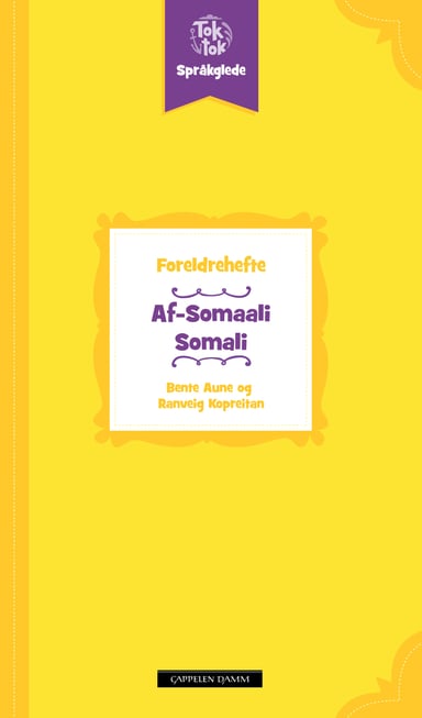 Omslag av "Toktok Språkglede Foreldrehefte Somali"