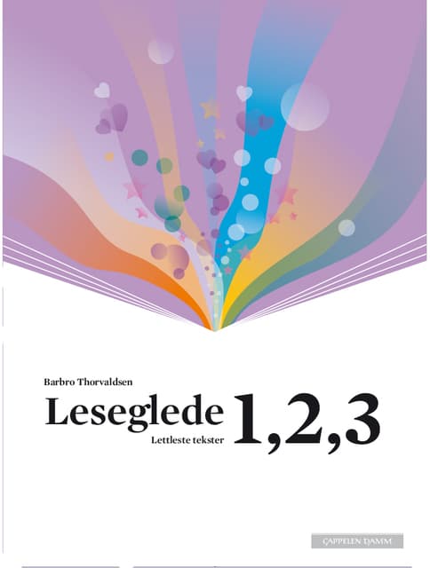 Omslag Leseglede 1, 2, 3 av Barbro Thorvaldsen (Ukjent)