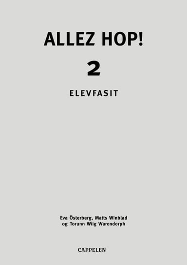 Omslag av "Allez hop! 2 Elevfasit Pakke med 5 stk."