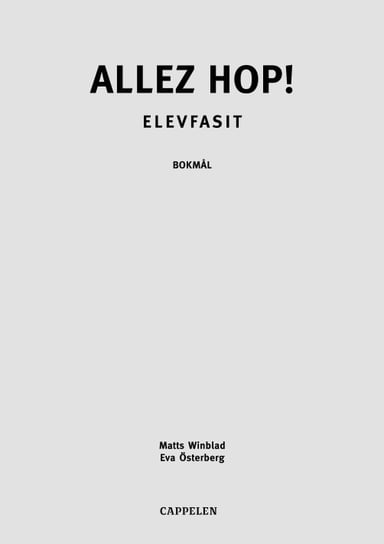 Omslag av "Allez hop! 1 Elevfasit Pakke med 5 stk."