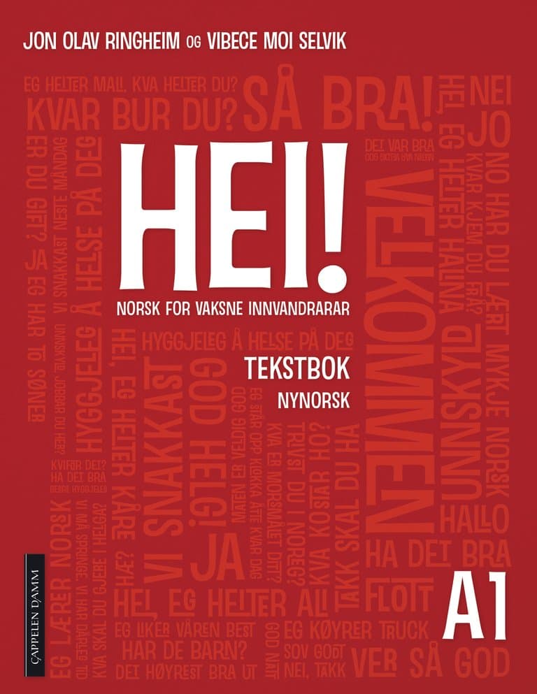 Omslag Hei! A1 Tekstbok, nynorsk av Jon Olav Ringheim og Vibece Moi Selvik (Heftet)