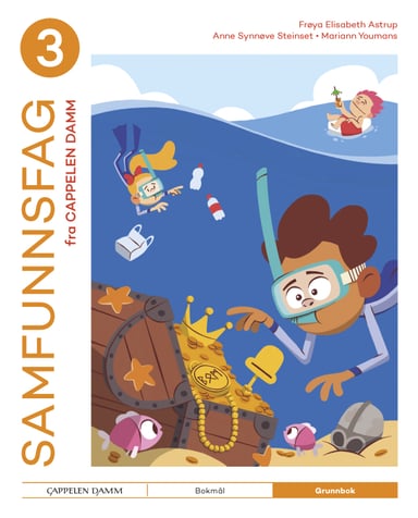 Omslag av "Samfunnsfag 3 fra Cappelen Damm Grunnbok"