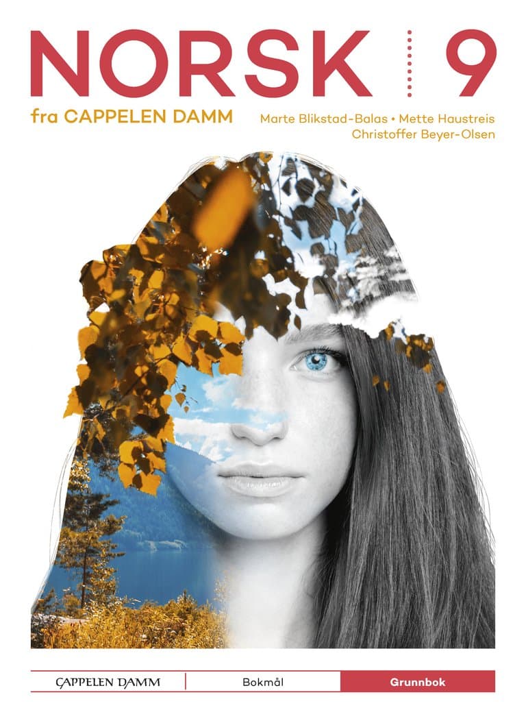 Omslag Norsk 9 fra Cappelen Damm Grunnbok av Marte Blikstad-Balas, Christoffer Beyer-Olsen og Mette Haustreis (Innbundet)
