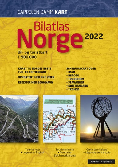 Omslag av "Bilatlas Norge 2022"