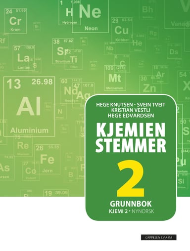 Omslag av "Kjemien stemmer Kjemi 2 Grunnbok (2019)"