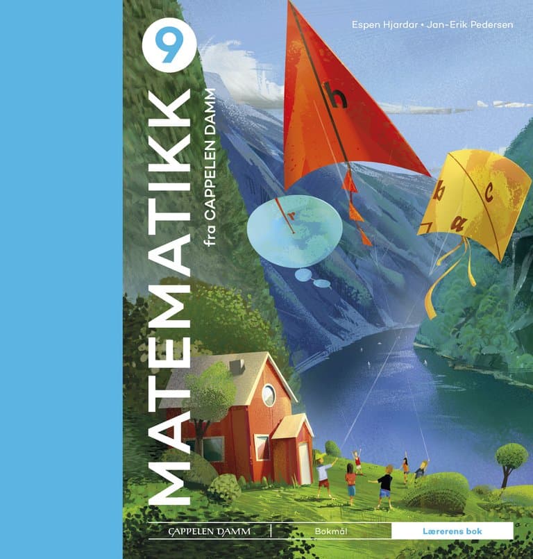 Omslag Matematikk 9 fra Cappelen Damm Lærerens bok av Espen Hjardar og Jan-Erik Pedersen (Innbundet)