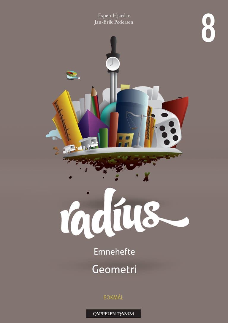 Omslag Radius Emnehefte 8 Geometri av Espen Hjardar og Jan-Erik Pedersen (Heftet)