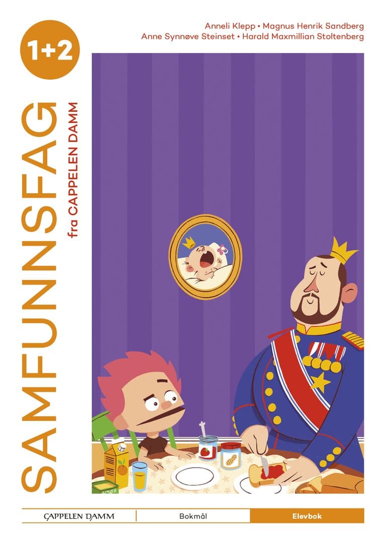 Omslag Samfunnsfag 1+2 fra Cappelen Damm Elevbok av Anneli Klepp, Magnus Henrik Sandberg, Anne Synnøve Steinset og Harald M. Stoltenberg (Heftet)