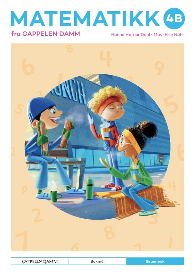 Omslag Matematikk 4B fra Cappelen Damm Grunnbok av Hanne Hafnor Dahl og May-Else Nohr (Heftet)