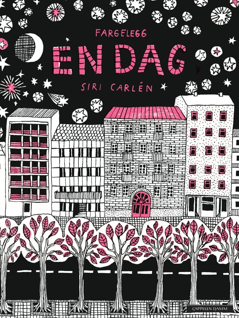 Omslag Fargelegg en dag (Innbundet)