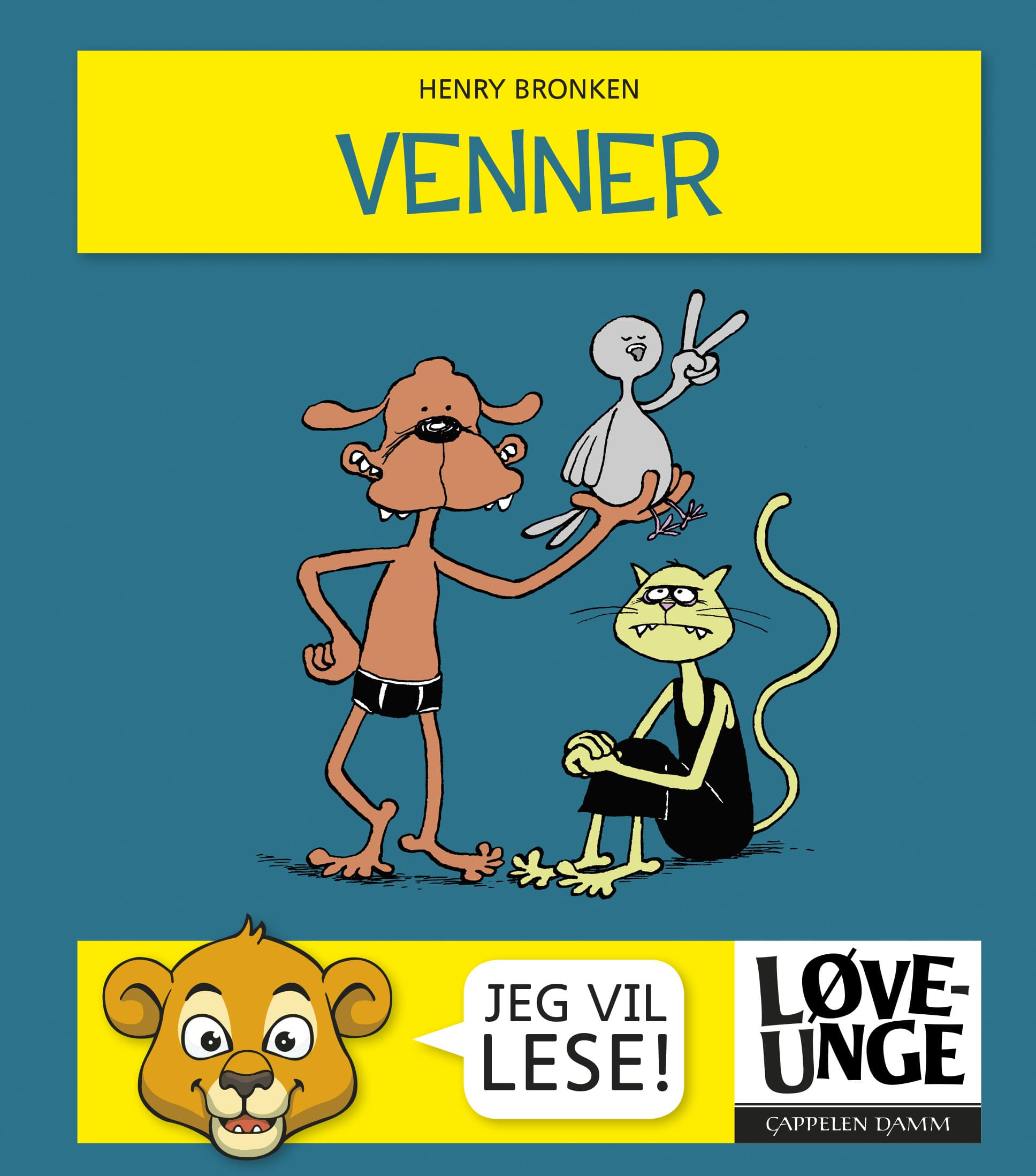 Omslag Løveunge - Venner av Henry Bronken (Innbundet)