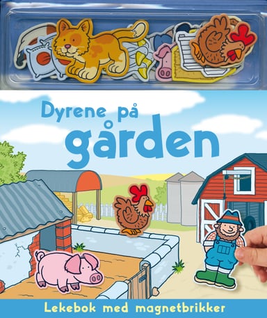 Omslag av "Dyrene på gården - Lekebok med magnetbrikker"