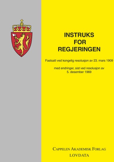 Regjeringsinstruksen m/forskrift