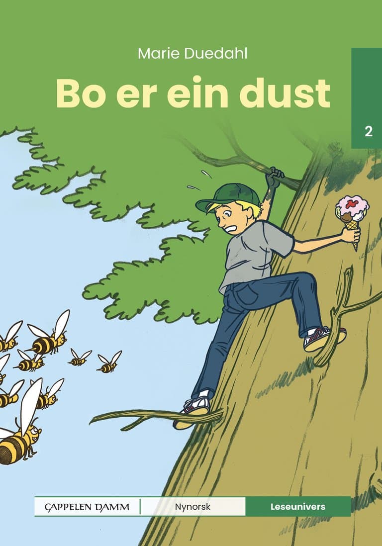 Omslag Leseunivers 2: Bo er ein dust av Marie Duedahl (Innbundet)