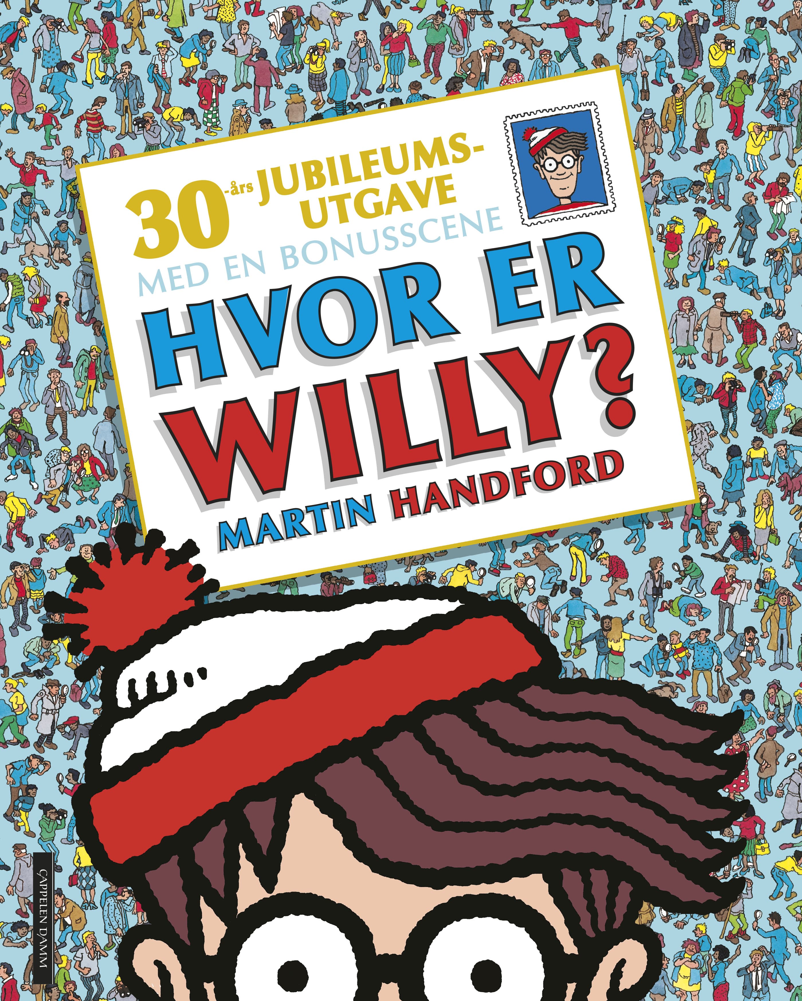 Omslag Hvor er Willy? 30-års jubileumsutgave av Martin Handford (Innbundet)