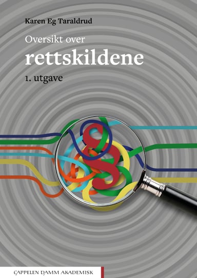 Omslag av "Oversikt over rettskildene"