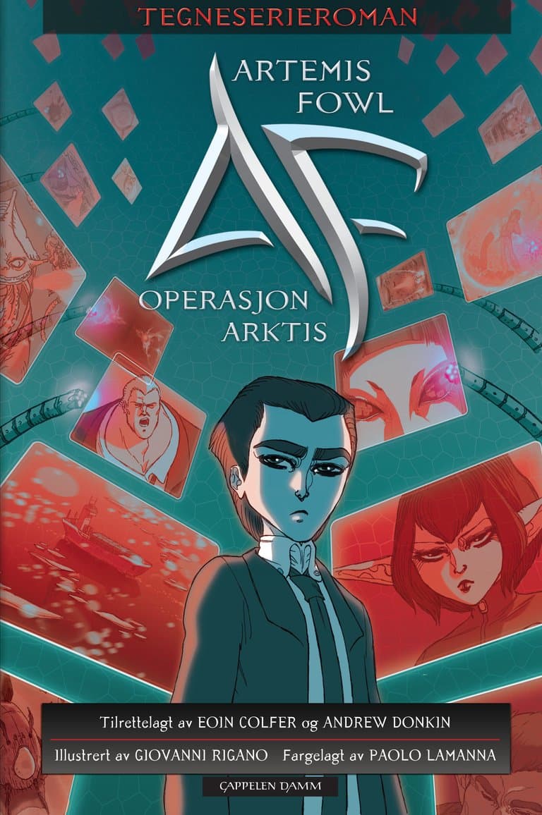 Omslag Artemis Fowl. Operasjon Arktis. Tegneserieroman av Eoin Colfer (Innbundet)