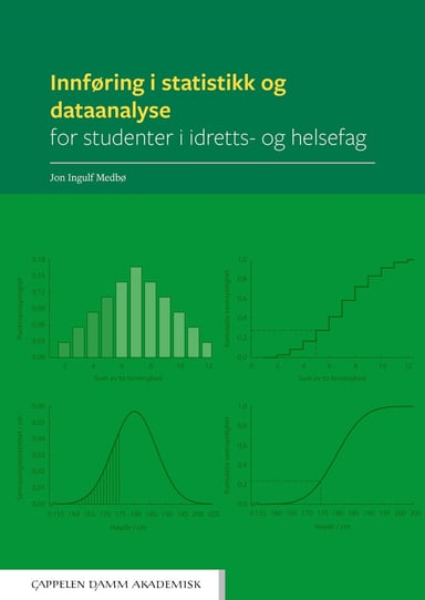 Omslag av "Innføring i statistikk og dataanalyse for studenter i idretts- og helsefag"