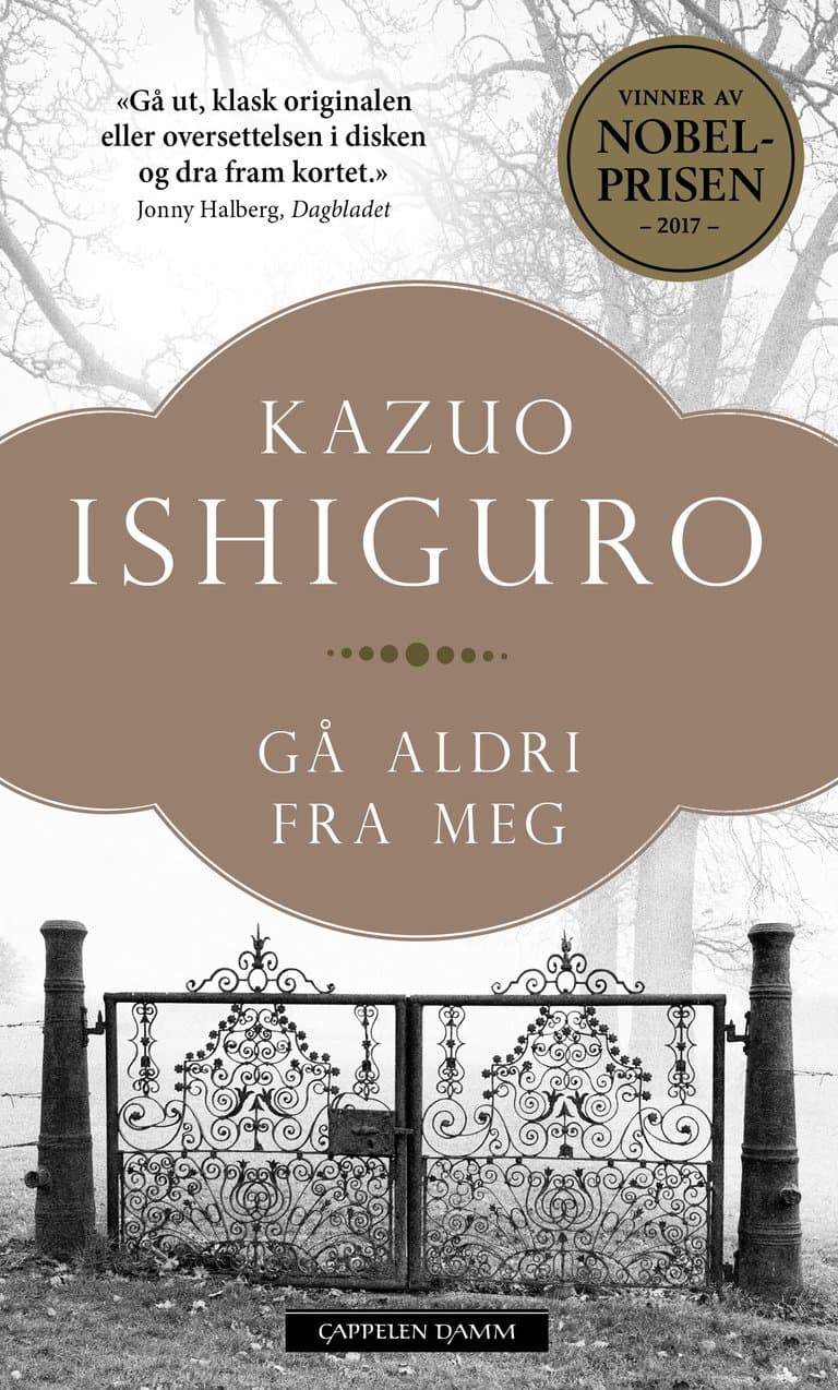 Omslag Gå aldri fra meg av Kazuo Ishiguro (Heftet)