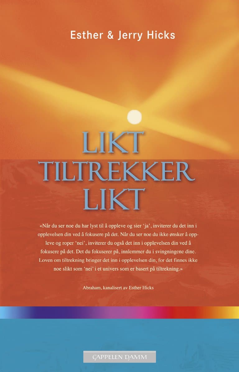 Omslag Likt tiltrekker likt av Esther og Jerry Hicks (Heftet)