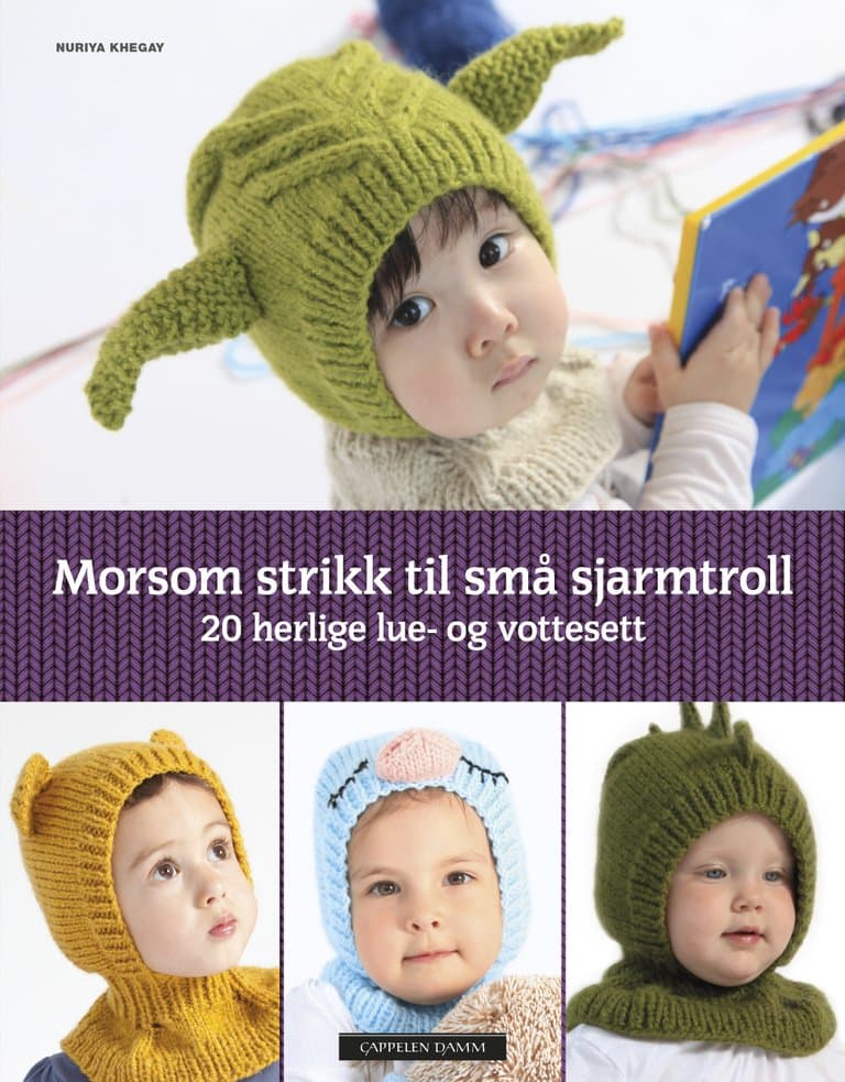 Omslag Morsom strikk til små sjarmtroll av Nuriya Khegay (Innbundet)