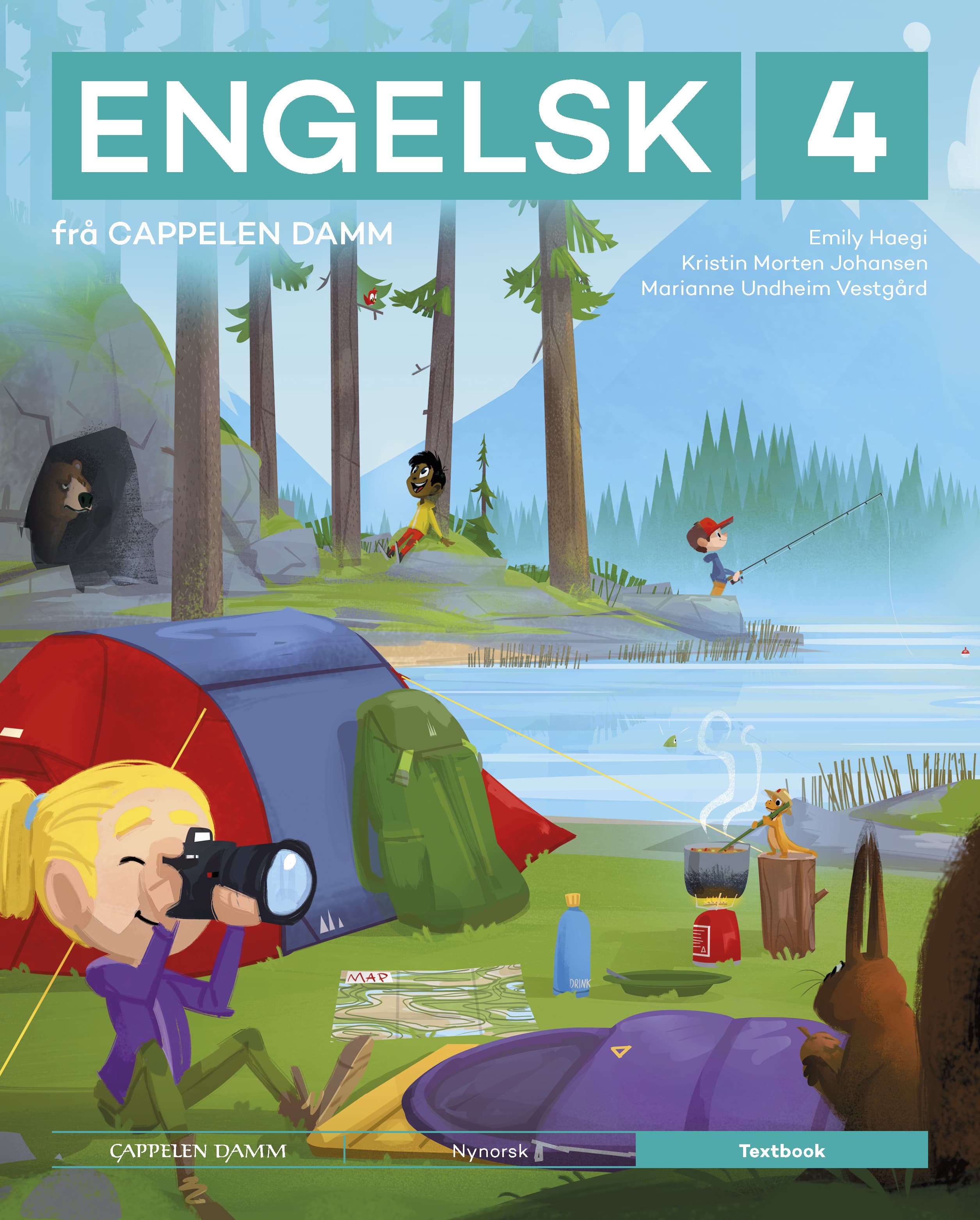 Omslag Engelsk 4 frå Cappelen Damm Textbook av Kristin Morten Johansen, Marianne Undheim Vestgård og Emily Haegi (Innbundet)